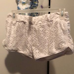 White Crochet Shorts